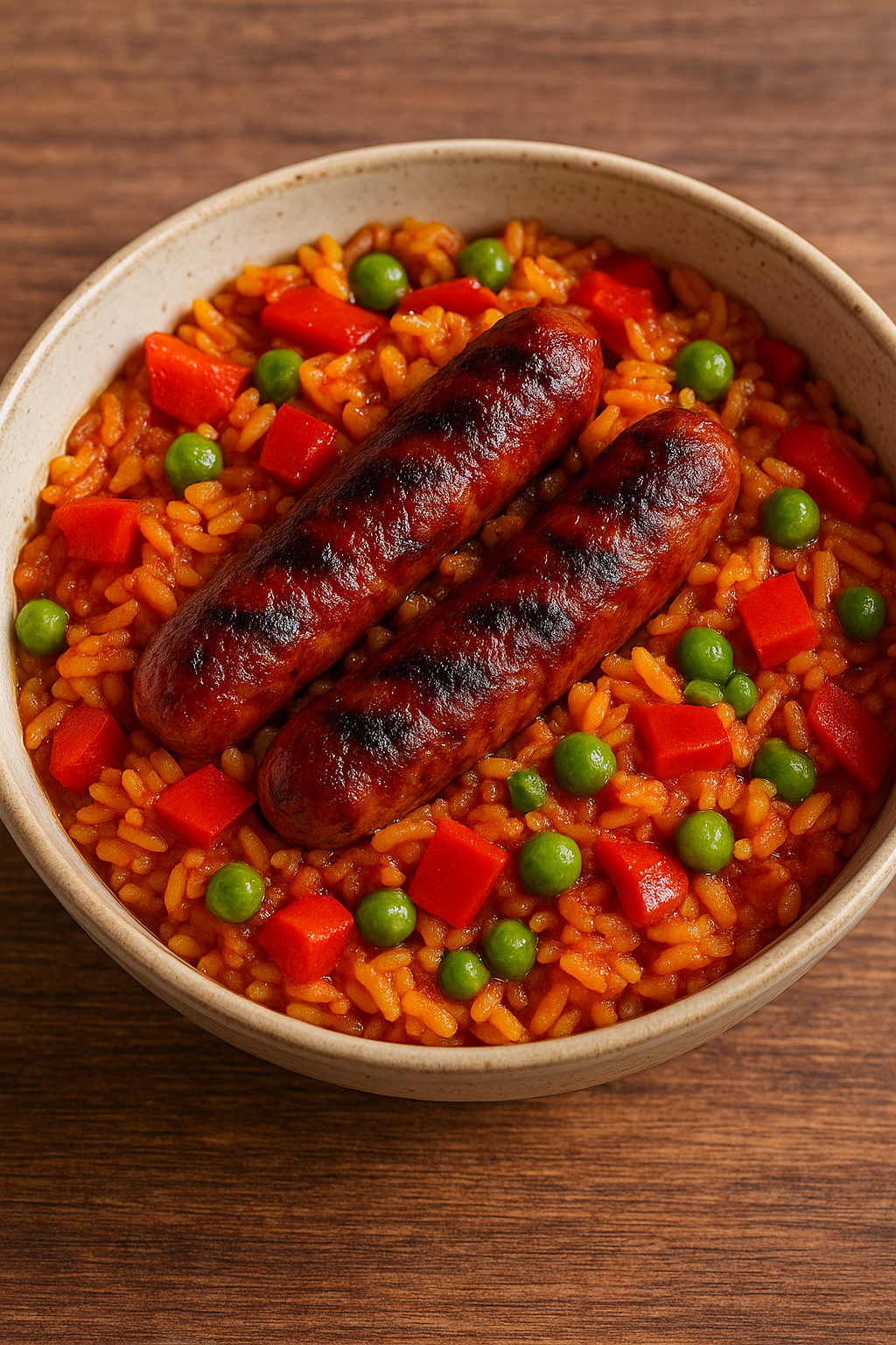 Djuvec‑Reis mit Merguez