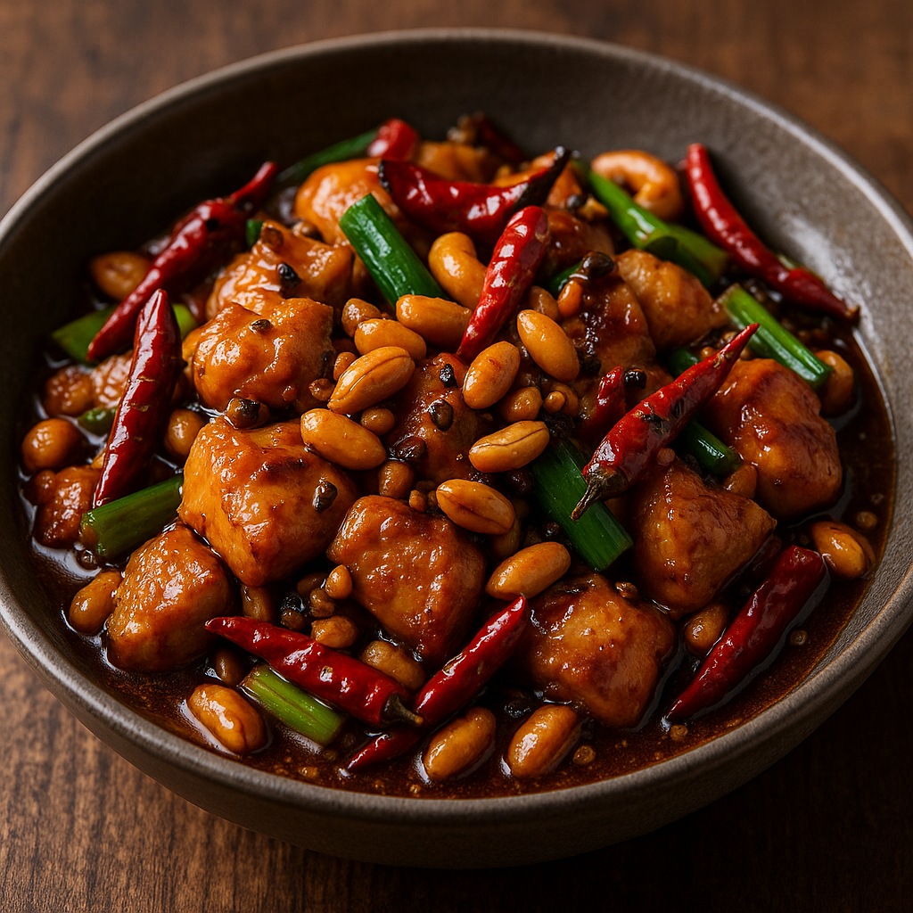 Kung‑Pao‑Poulet mit Erdnüssen