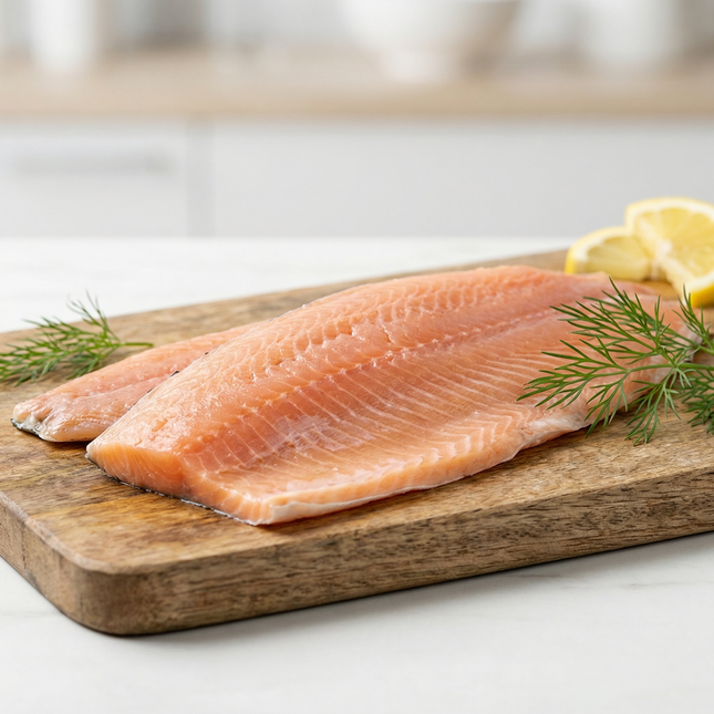 Bio Knospe Forellenfilet rosa geräucht  2Stk 130g